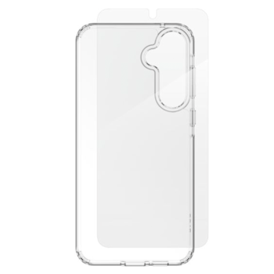 ZAGG Defence Galaxy A55 5G Glass Screen Protector & Clear Case Budnle - Clear - Front View
