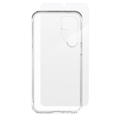 ZAGG Luxe Galaxy A55 5G Case & Screen Protector Bundle - Clear - Front View