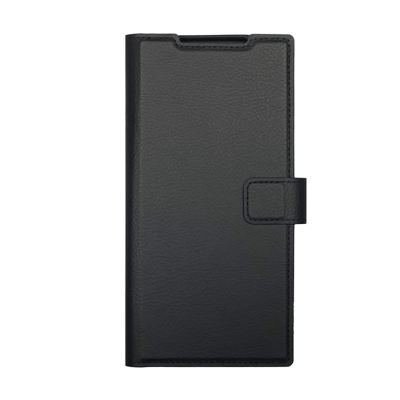 XQISIT Slim Wallet Galaxy Note 20 Case - Black - Front View