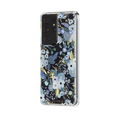 Rifle Paper Co. Garden Party Galaxy S21 Ultra 5G Case - Blue - Side View