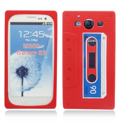 KOLAY Retro Cassette Galaxy S3 i9300 Case - Red