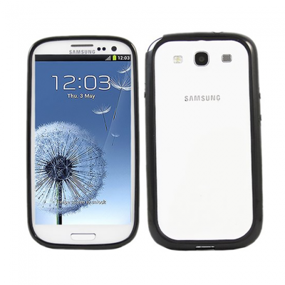 KOLAY Frosted Galaxy S3 i9300 Case - Clear and Black