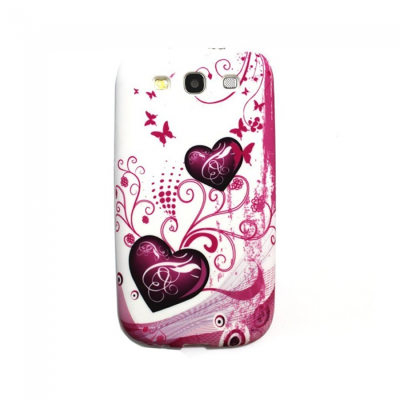 KOLAY Hearts Galaxy S3 i9300 Case - White