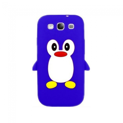 KOLAY Penguin Silicone Galaxy S3 i9300 Case - Dark Blue