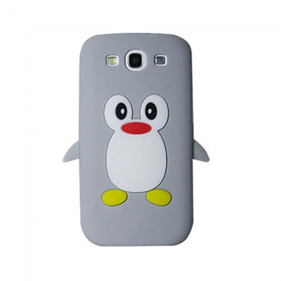 KOLAY Penguin Silicone Galaxy S3 i9300 Case - Grey