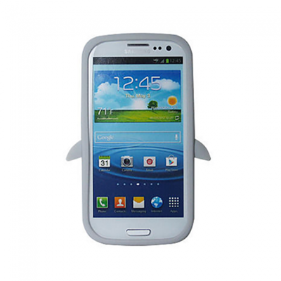 KOLAY Penguin Silicone Galaxy S3 i9300 Case - Grey - Front View