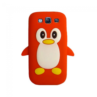 KOLAY Penguin Silicone Galaxy S3 i9300 Case - Red