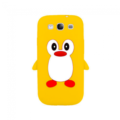 KOLAY Penguin Silicone Galaxy S3 i9300 Case - Yellow