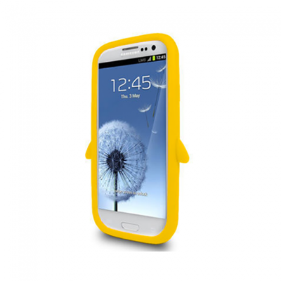 KOLAY Penguin Silicone Galaxy S3 i9300 Case - Yellow - Side View