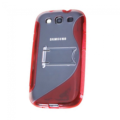 KOLAY S-Line Stand Galaxy S3 i9300 Case - Red