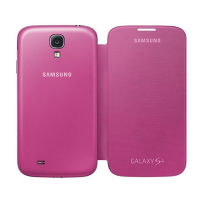 Official Samsung Galaxy S4 Mini Flip Cover - Pink - Back Open View