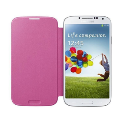 Official Samsung Galaxy S4 Mini Flip Cover - Pink - Open View
