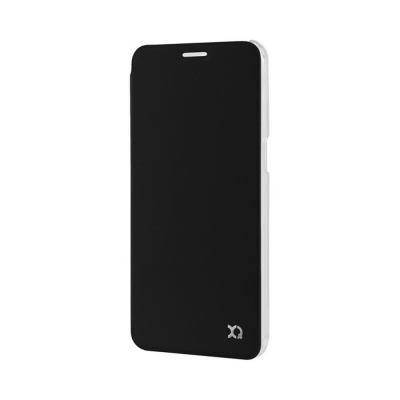 XQISIT Adour Flap Galazy S7 Adour Flap Cover - Black - Side View