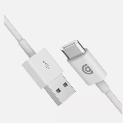 Griffin 1m Charge/Sync USB-A to USB-C Cable - White - Side View