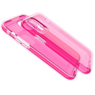 Gear4 Crystal Palace iPhone 11 Case - Neon Pink - Side View
