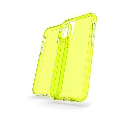 Gear4 Crystal Palace iPhone 11 Pro Case - Neon Yellow - Side View