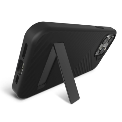 Zagg Denali Snap With Kickstand iPhone 15 Pro Case - Black - Stand View