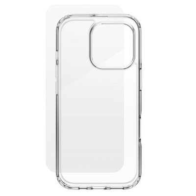 ZAGG Defence iPhone 16 Pro Max Glass Screen Protector & Clear Case Bundle - Clear