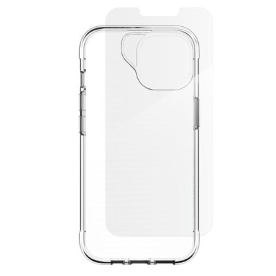 ZAGG Luxe iPhone 16e / 14 / 13 Case & Screen Protector Bundle - Clear - Back View