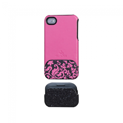 Glam Rox Night & Day iPhone 4 / 4S Case - Pink and Black
