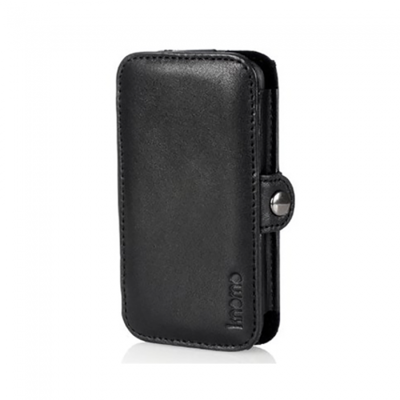 Knomo Leather iPhone 4 / 4S Case - Black - Side View