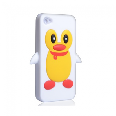 KOLAY Penguin Silicone iPhone 4 / 4S Case - White