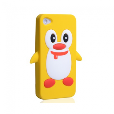 KOLAY Penguin Silicone iPhone 4 / 4S Case - Yellow