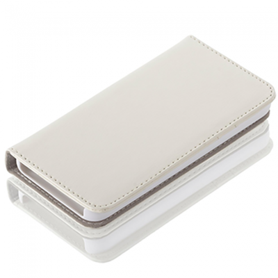 Gear4 Leather Book iPhone 5 / 5S / SE Case - White - Side View