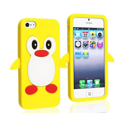 KOLAY Penguin Silicone iPhone 5 / 5S / SE Case - Yellow