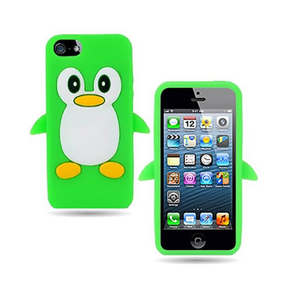 KOLAY Penguin Silicone iPhone 5 / 5S / SE Case - Green