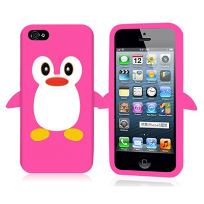 KOLAY Penguin Silicone iPhone 5 / 5S / SE Case - Pink
