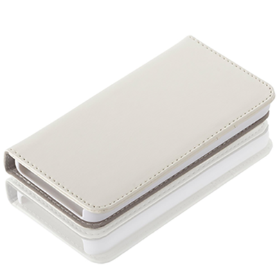 Gear4 Leather Book iPhone 5c Case - White - Closed View
