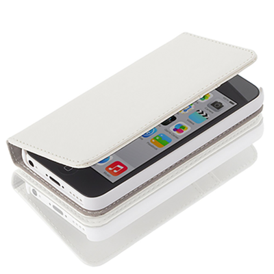 Gear4 Leather Book iPhone 5c Case - White - Open View