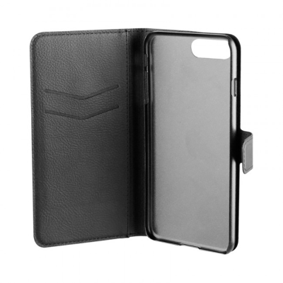 XQISIT Slim Wallet iPhone 7 Plus Case - Black - Open View