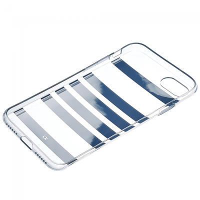 XQISIT Stripes Shell iPhone SE (2020) / 8 / 7 Case - Front View