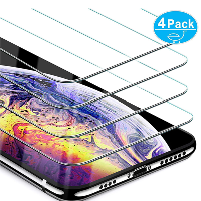 Beikell 4 Pack Tempered Glass iPhone XS Max Screen Protector - Clear - Front View