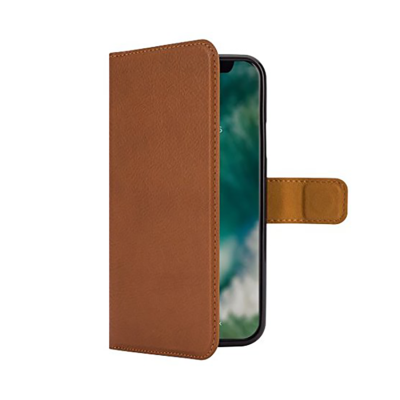 XQISIT Slim Wallet Selection iPhone XS Case - Brown