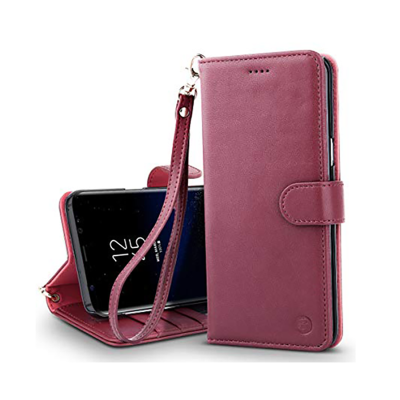 Belk Elegant Concise Book Galaxy Note 8 Case - Red