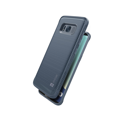 Ubittek Resilient Galaxy S8 Plus Case - Blue - Side View