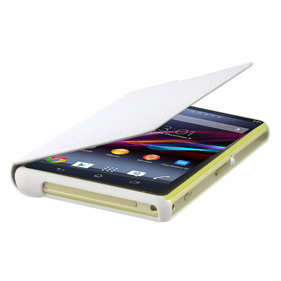 Roxfit Book View Xperia Z1 Compact Case - Carbon White - Open View