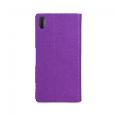 XQISIT Viskan Folio Xperia Z2 Case - Purple - Back View